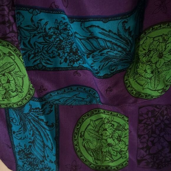 100% Silk Sunny Leigh Vintage Floral print blazer - Size S - Picture 8 of 11